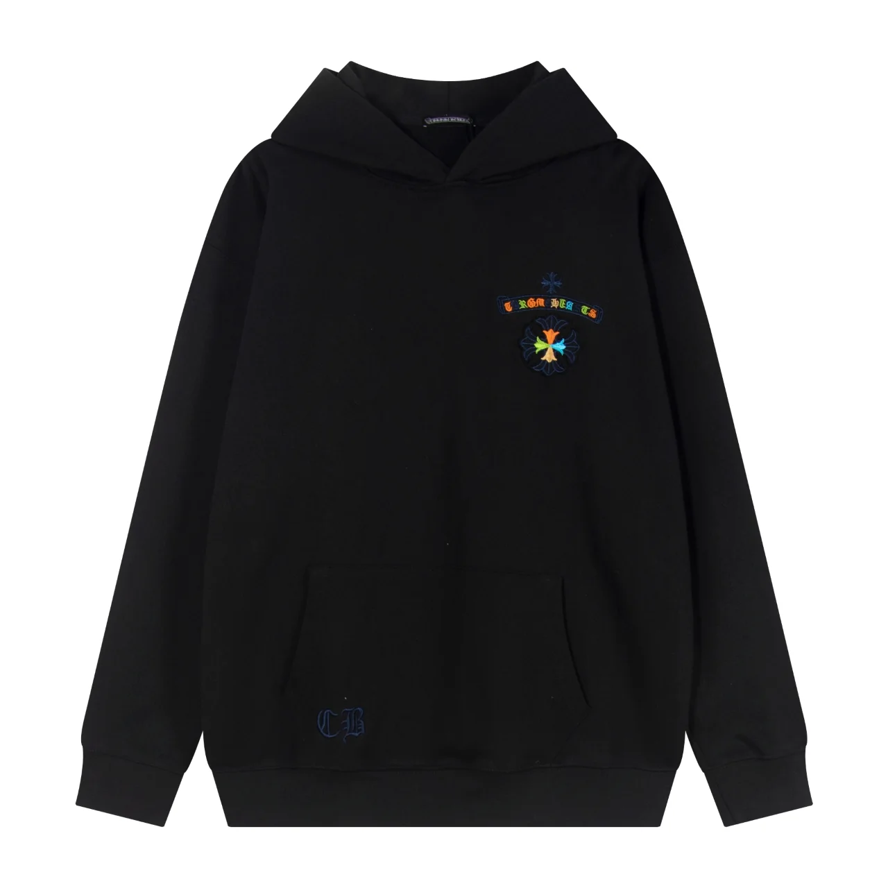 Rainbow Logo Embroidered Cotton Hoodie D12515947 — view 2