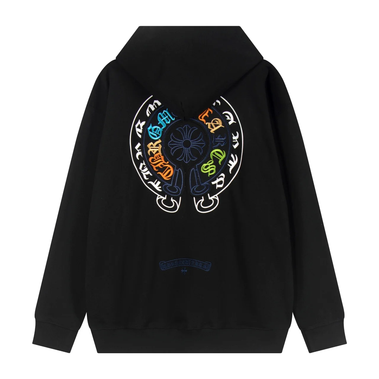 Rainbow Logo Embroidered Cotton Hoodie D12515947 — view 3