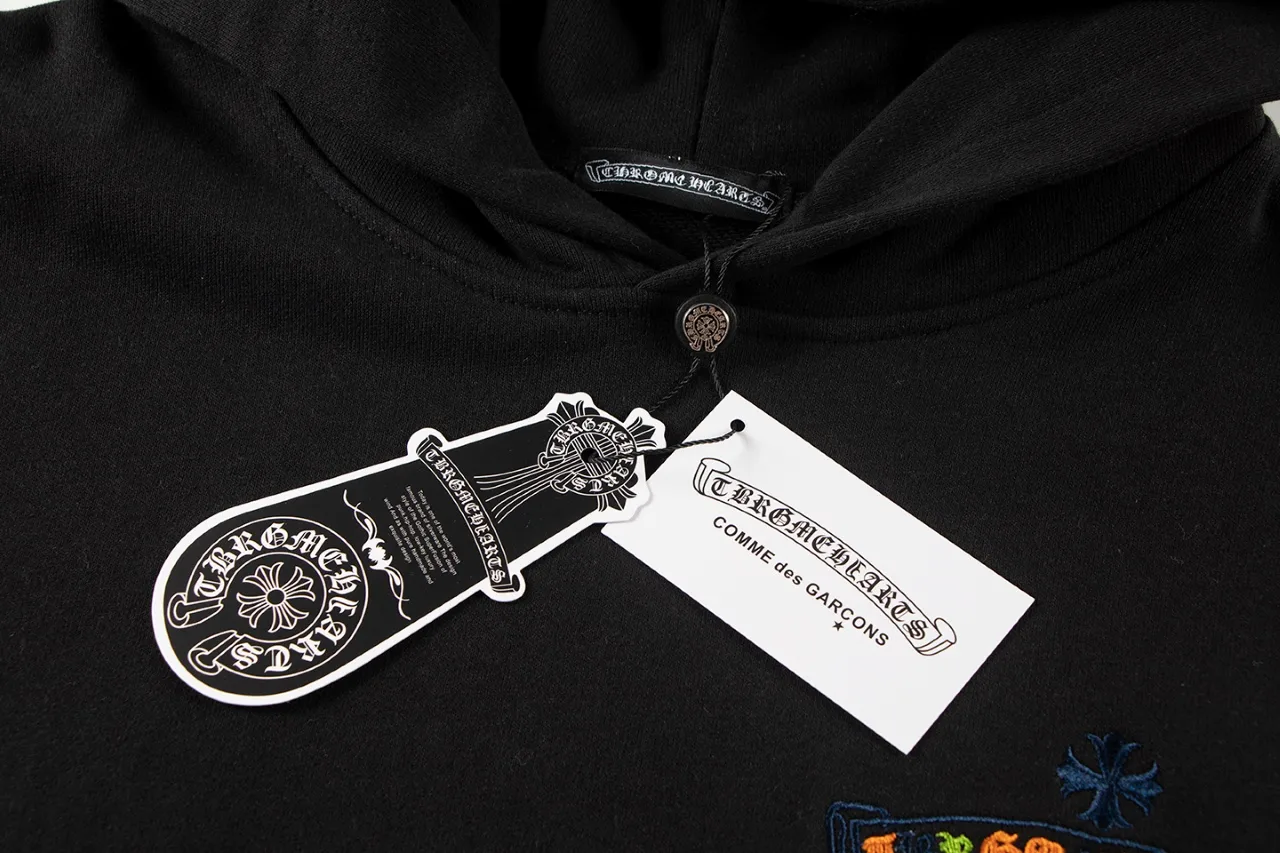 Rainbow Logo Embroidered Cotton Hoodie D12515947 — view 5