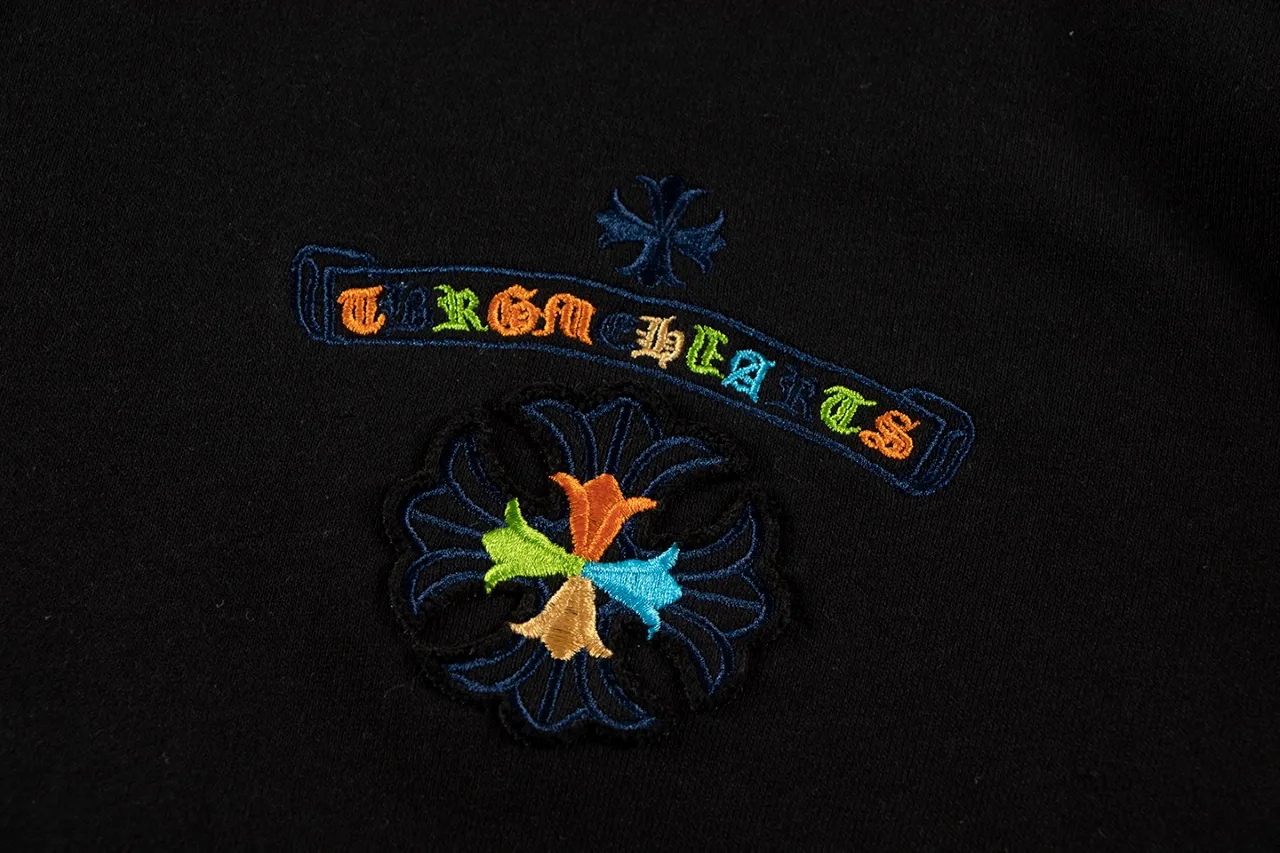 Rainbow Logo Embroidered Cotton Hoodie D12515947 — view 6