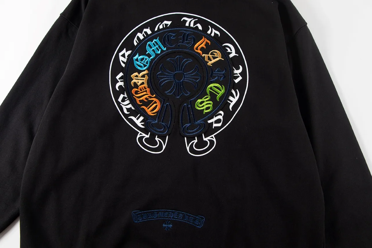 Rainbow Logo Embroidered Cotton Hoodie D12515947 — view 9