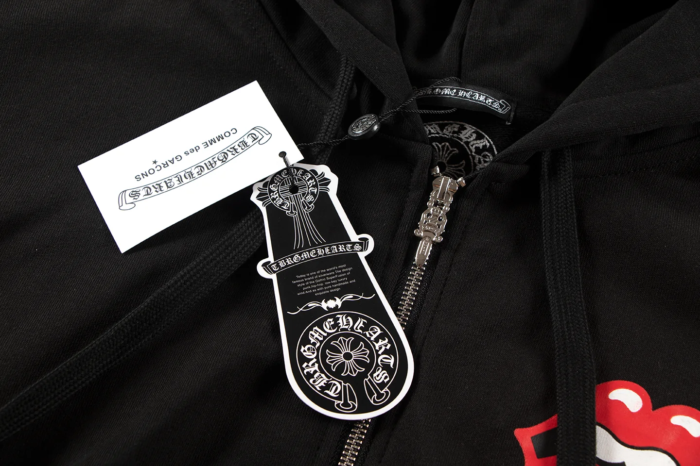 Logo Print Zip-Up Cotton Hoodie D12515945 — view 5