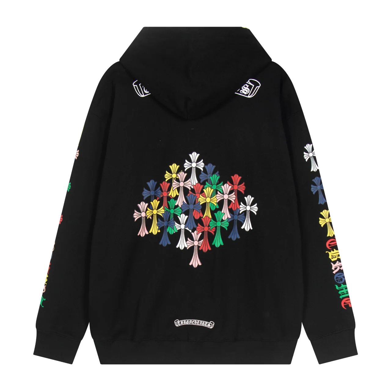 Multicolor Cross Print Fleece Hoodie D12515944 — view 3