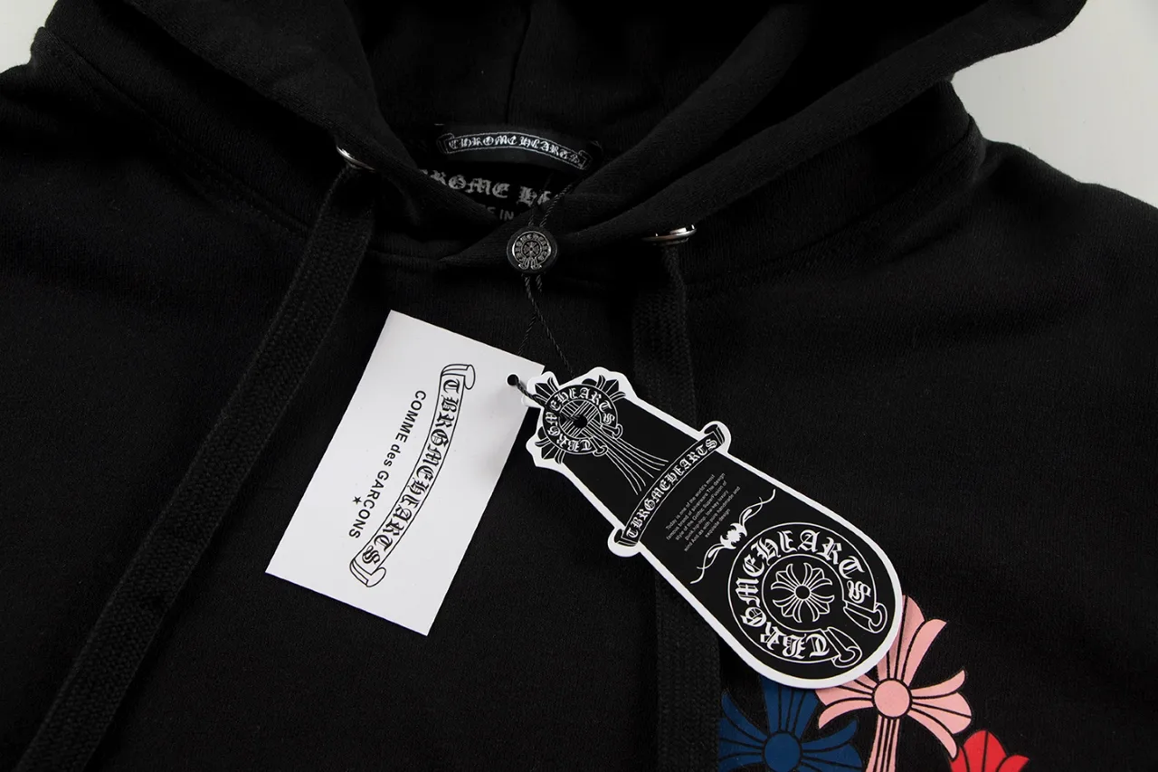 Multicolor Cross Print Fleece Hoodie D12515944 — view 5