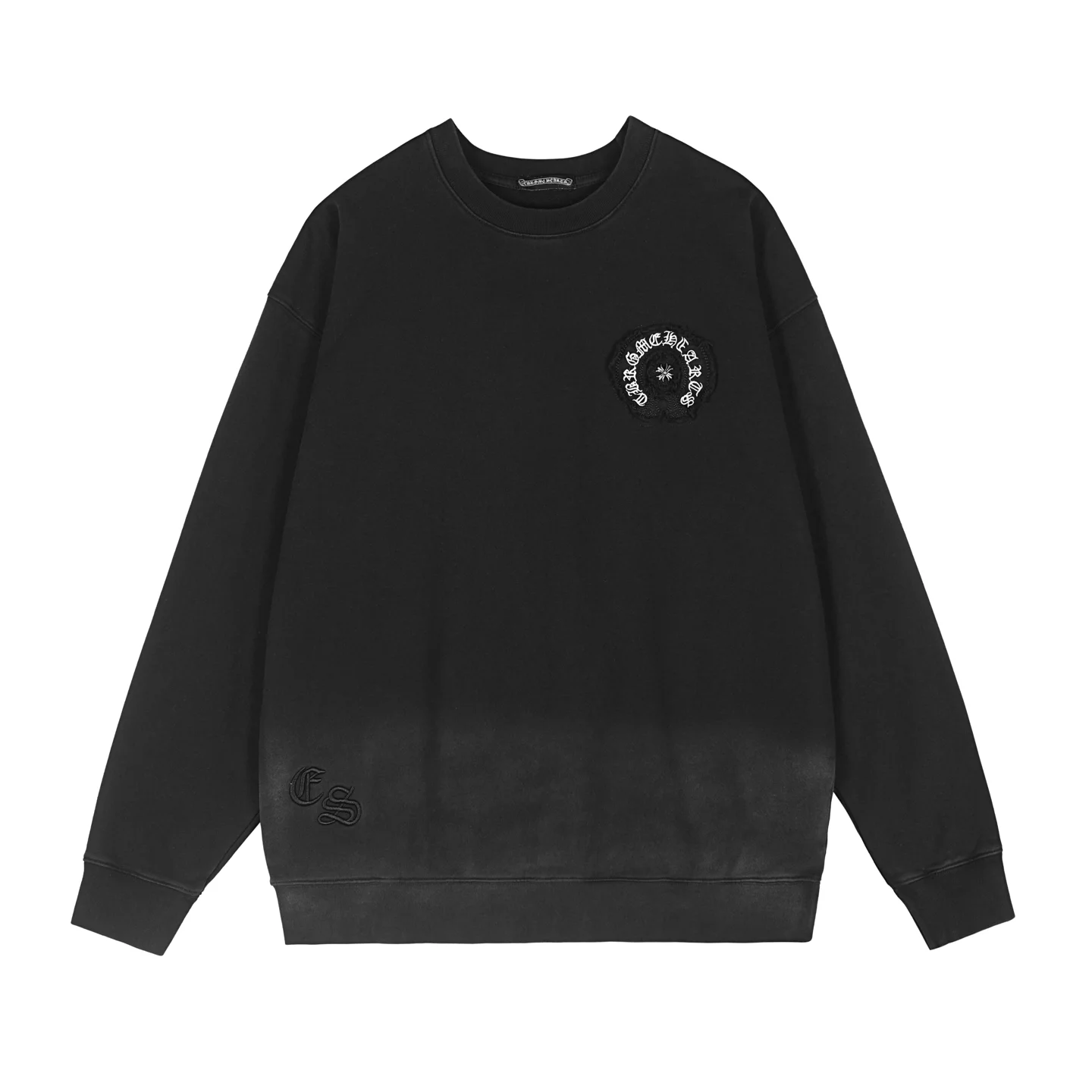 Logo-Embroidered Acid-Wash Sweatshirt D13515939