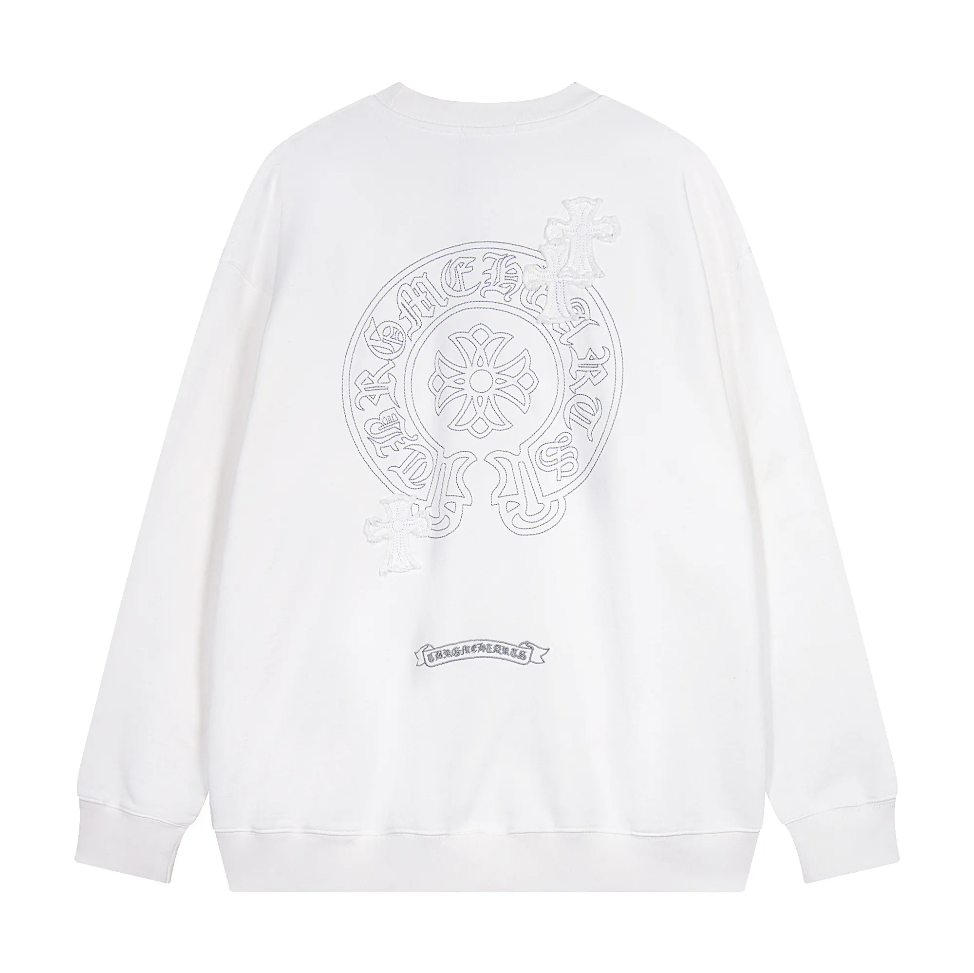 Embellished Cross Patch Crew-Neck Sweatshirt D12515937 — view 2
