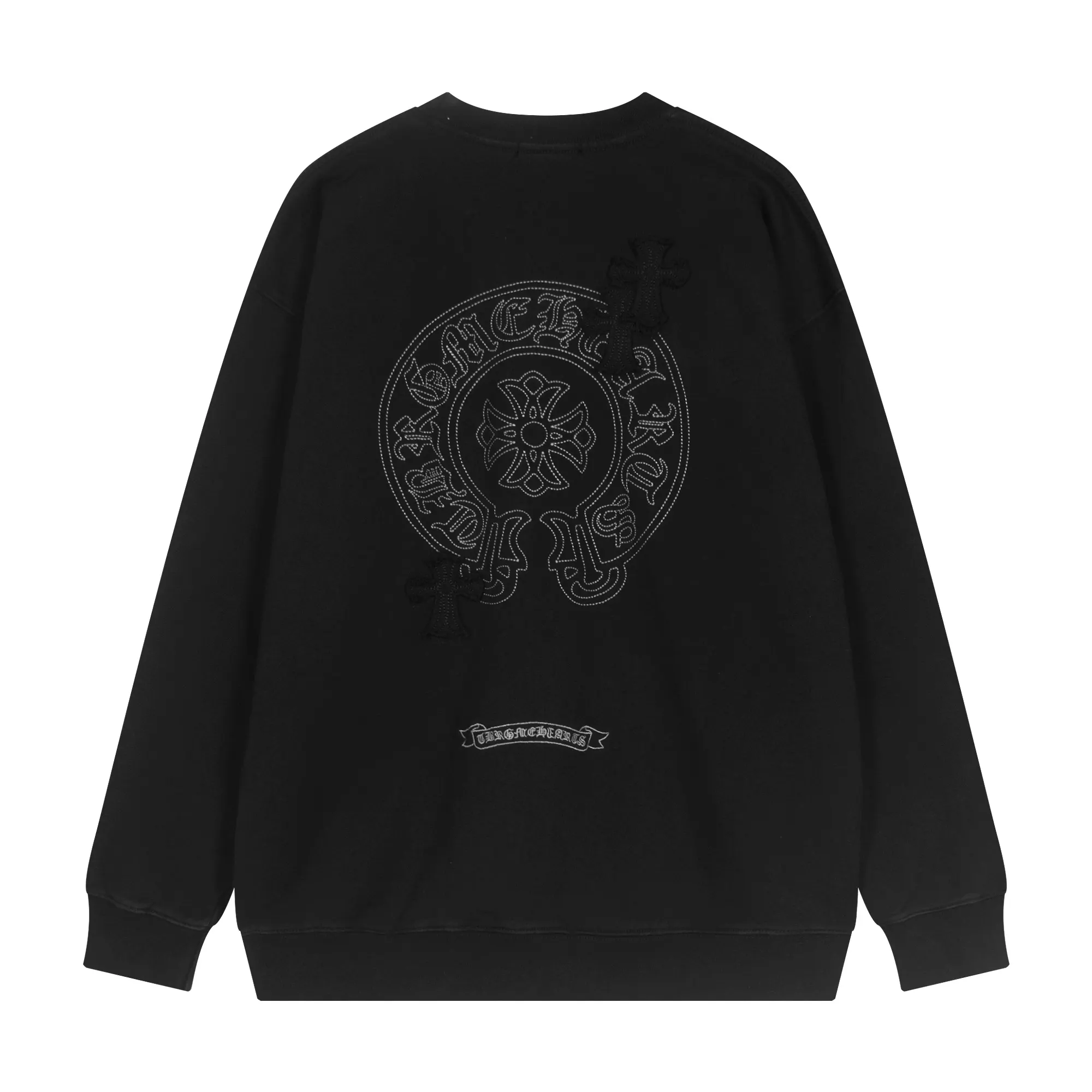 Embellished Cross Patch Crew-Neck Sweatshirt D12515937 — view 3