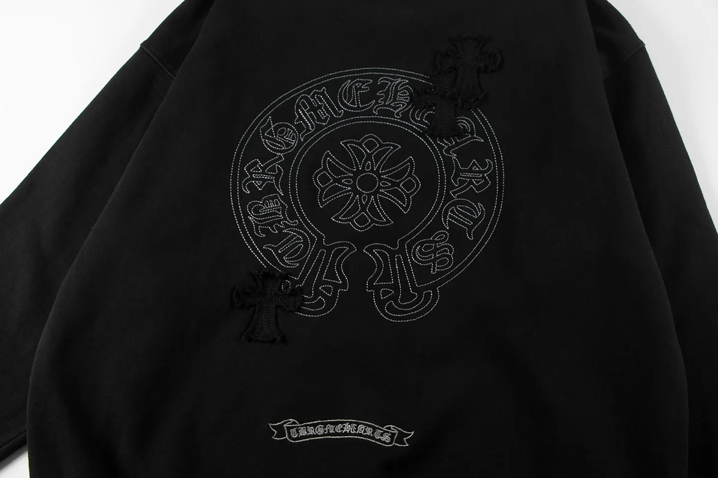 Embellished Cross Patch Crew-Neck Sweatshirt D12515937 — view 7