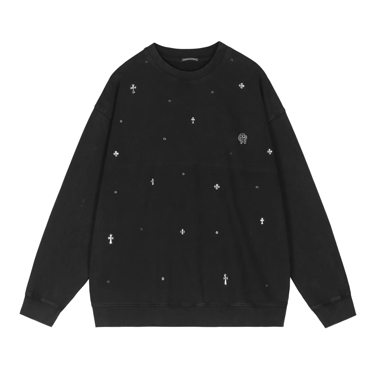 Studded Cross Crew-Neck Sweatshirt D12815936