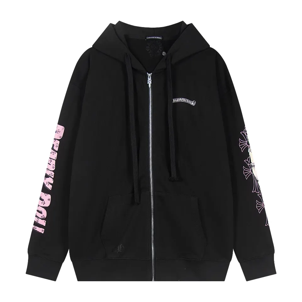 Logo-Print Zip-Up Cotton Hoodie D12515932