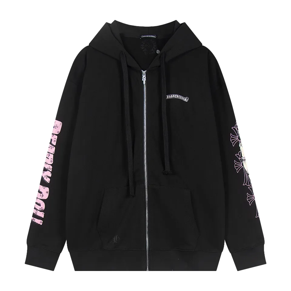 Logo-Print Zip-Up Cotton Hoodie D12515932