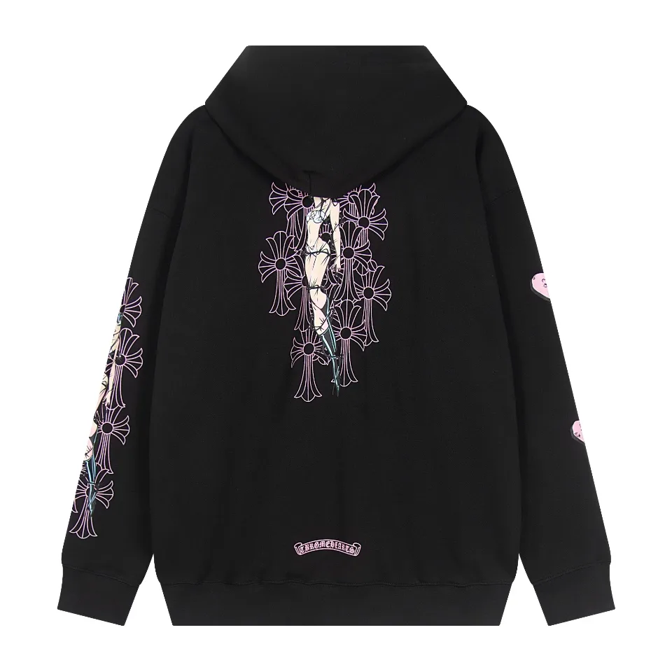 Logo-Print Zip-Up Cotton Hoodie D12515932 — view 2