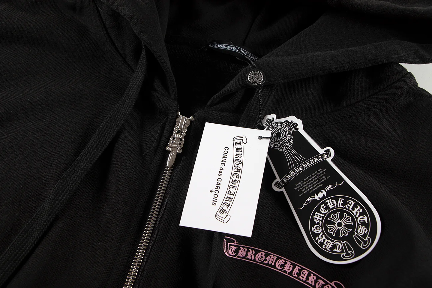Logo-Print Zip-Up Cotton Hoodie D12515932 — view 4