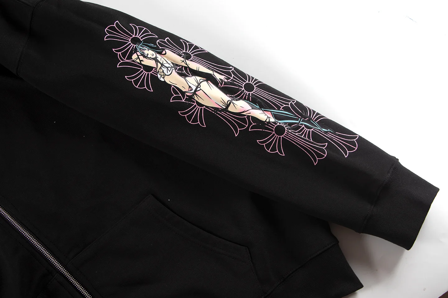 Logo-Print Zip-Up Cotton Hoodie D12515932 — view 6