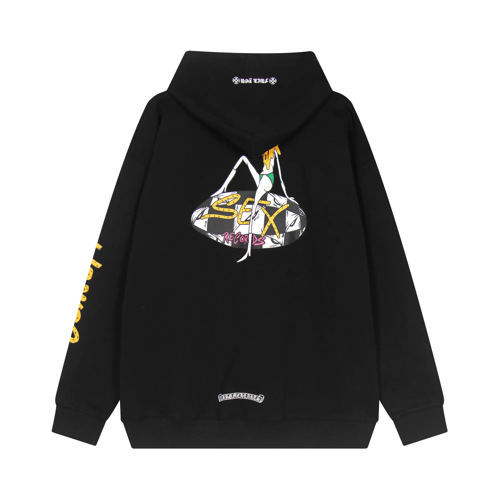 Sex Records Embroidered Cotton Hoodie D11515931 — view 2