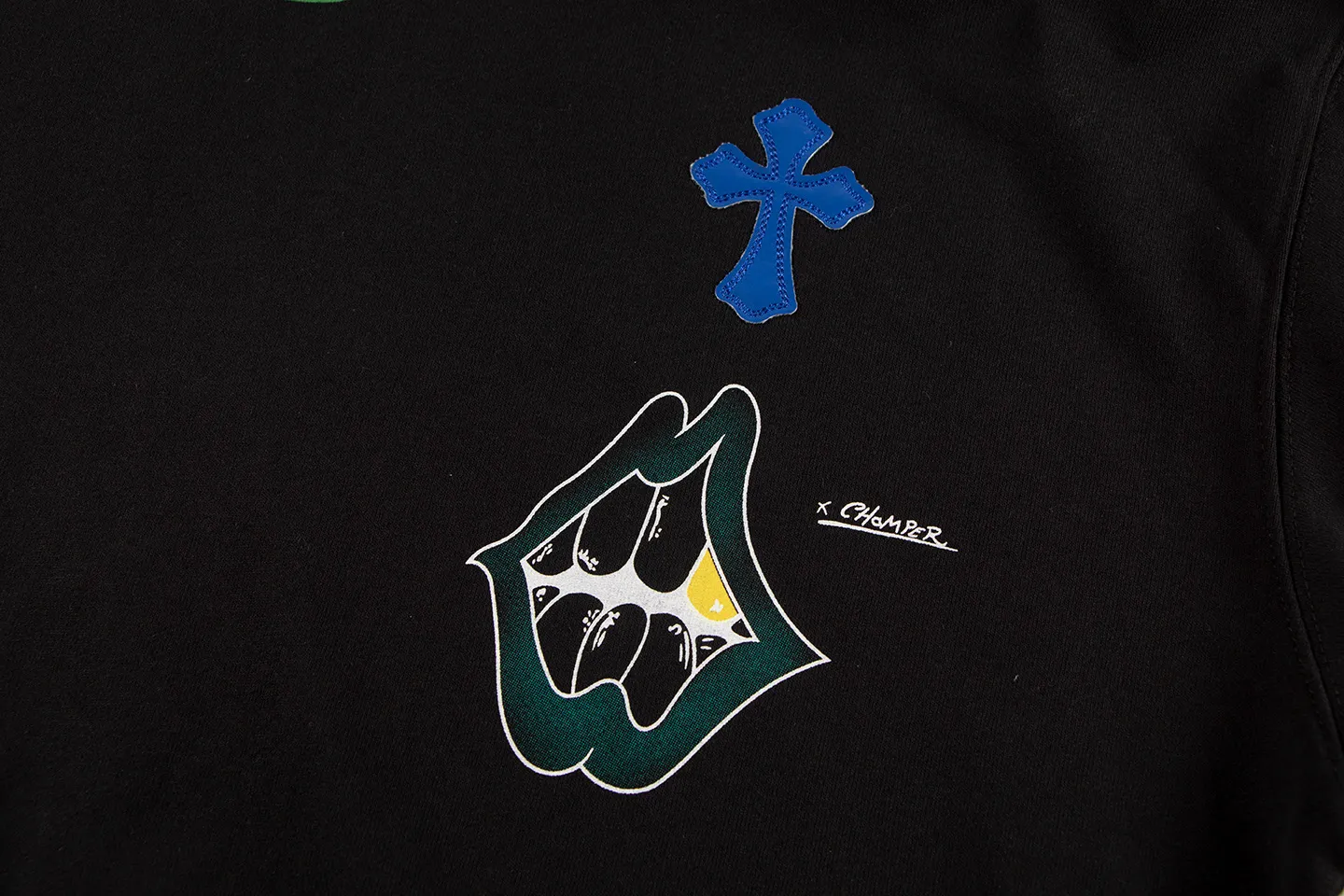 Multi-Color Leather Patch Cross Hoodie D14515930 — view 5