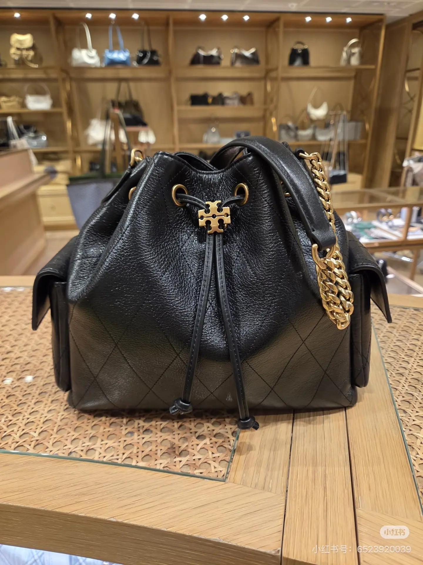 Charlie Quilted Leather Bucket Bag D35518028 — view 4