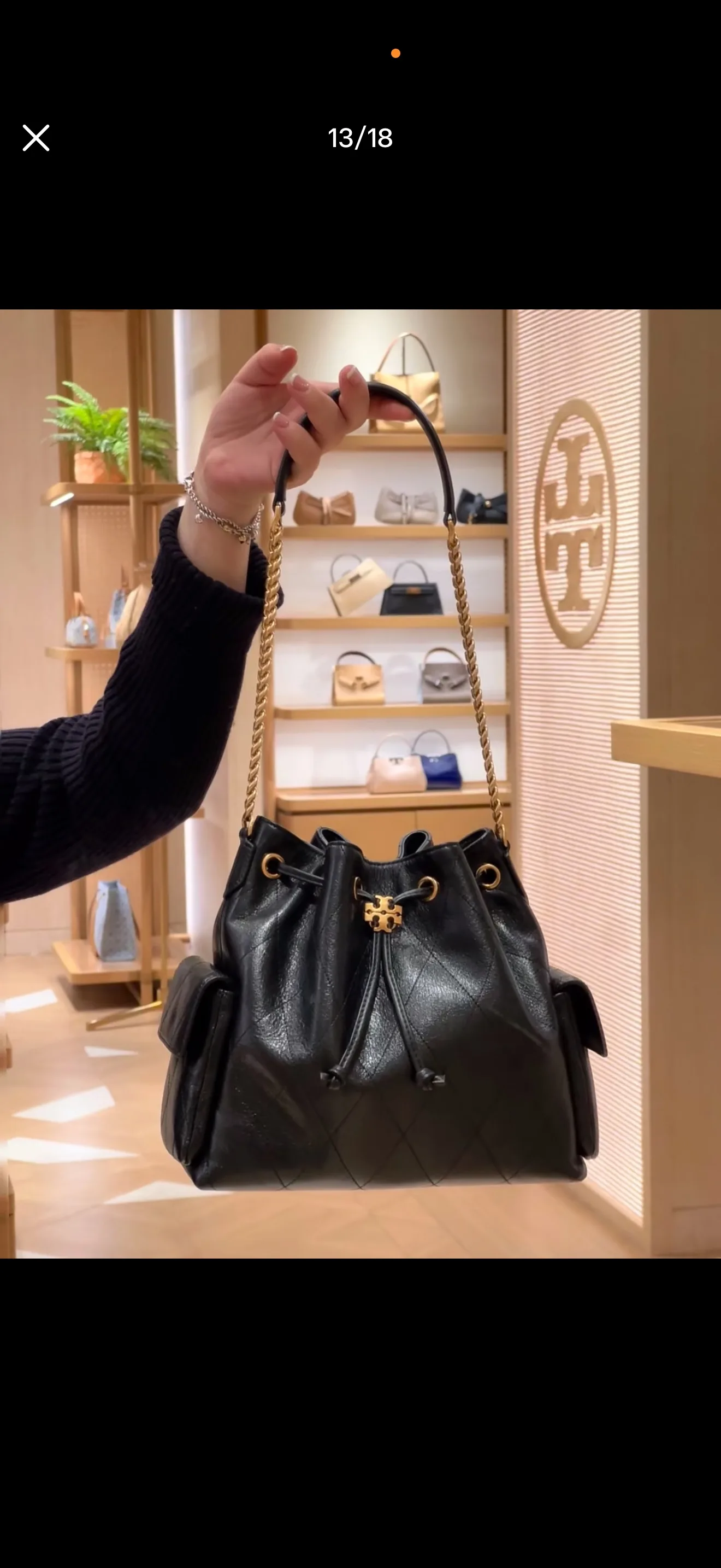 Charlie Quilted Leather Bucket Bag D35518028 — view 6