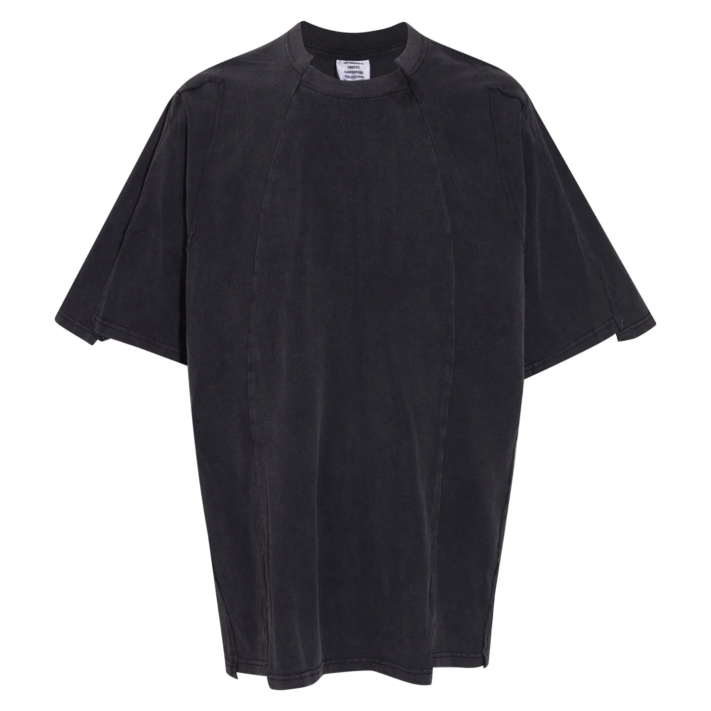 Panelled Washed Cotton T-Shirt D17513158 — view 9