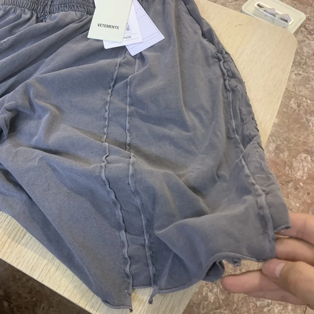 Panelled Washed Cotton Shorts D20013157 — view 3