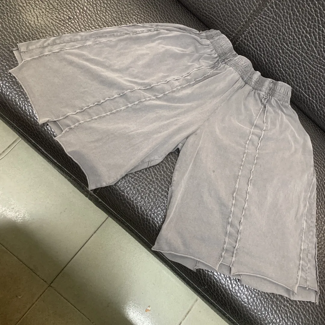 Panelled Washed Cotton Shorts D20013157 — view 4