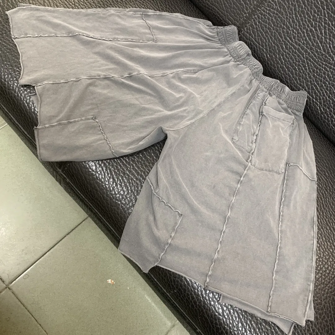 Panelled Washed Cotton Shorts D20013157 — view 5