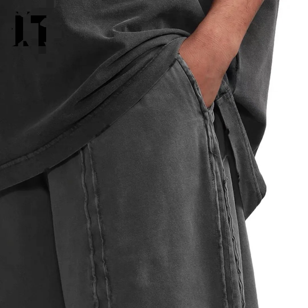 Panelled Washed Cotton Shorts D20013157 — view 6