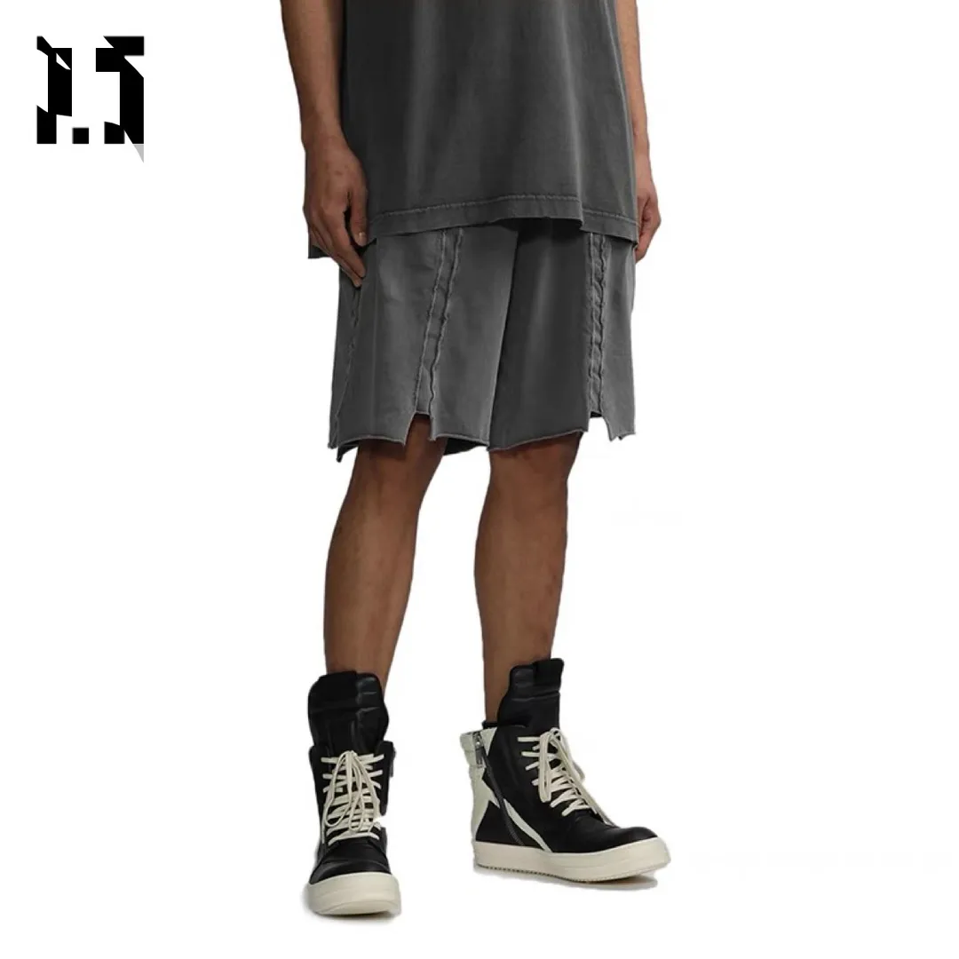 Panelled Washed Cotton Shorts D20013157 — view 7