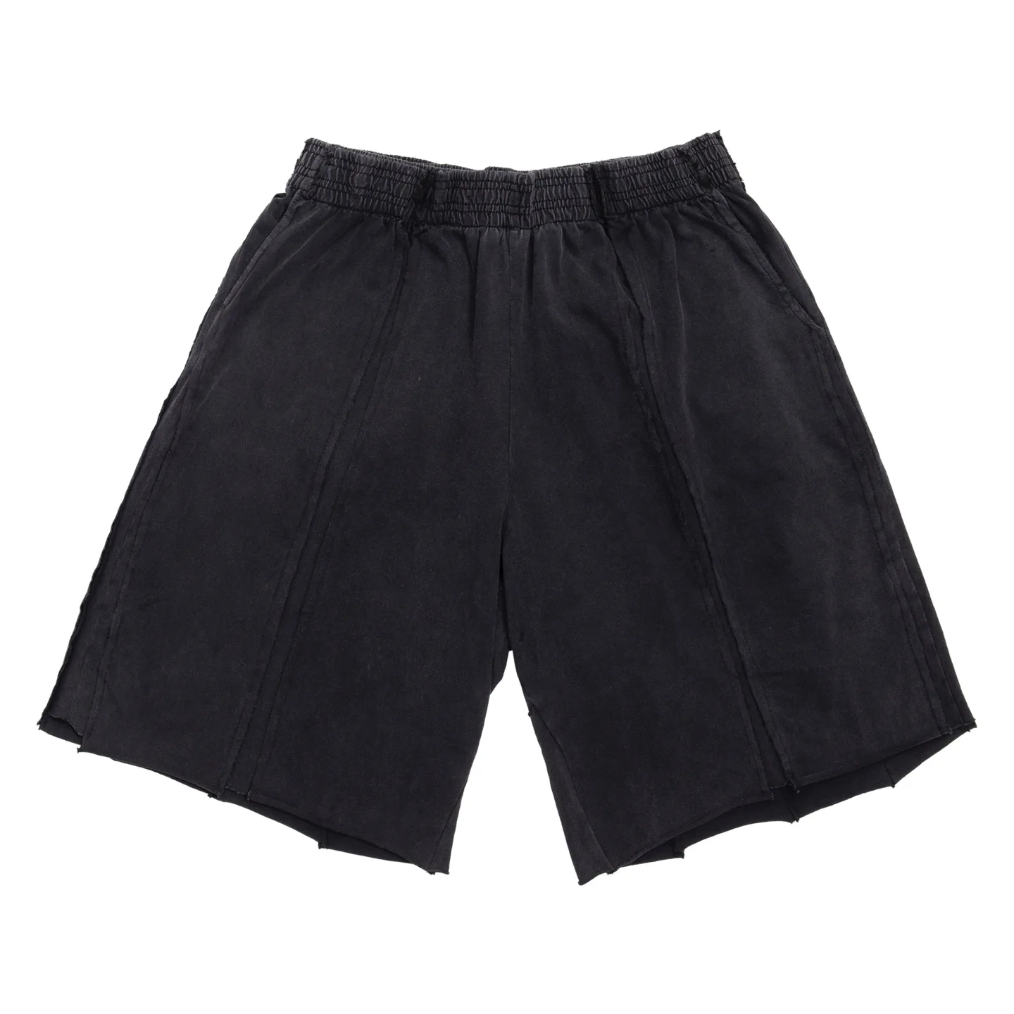 Panelled Washed Cotton Shorts D20013157 — view 10