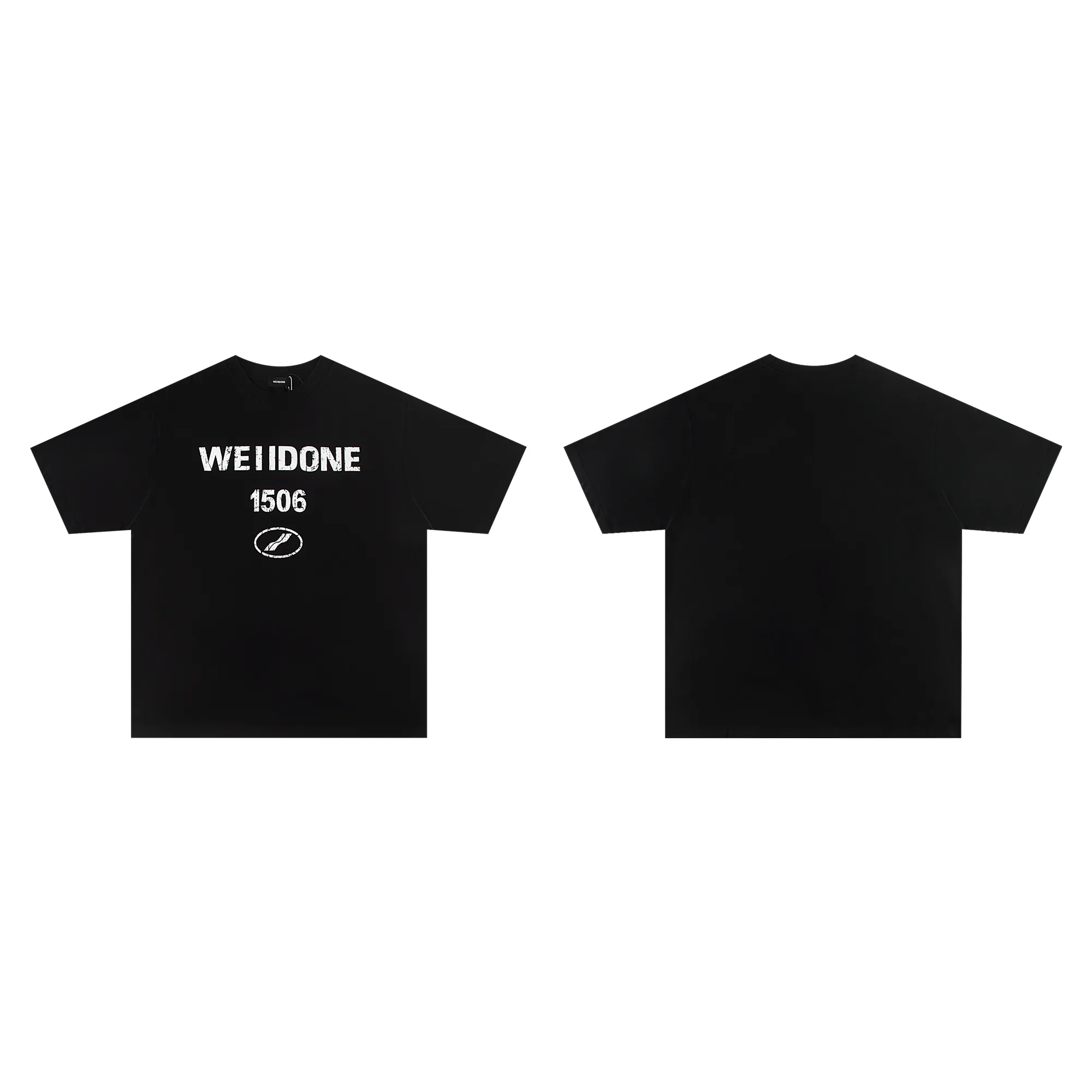Distressed Logo Print Oversized T-Shirt D9011867