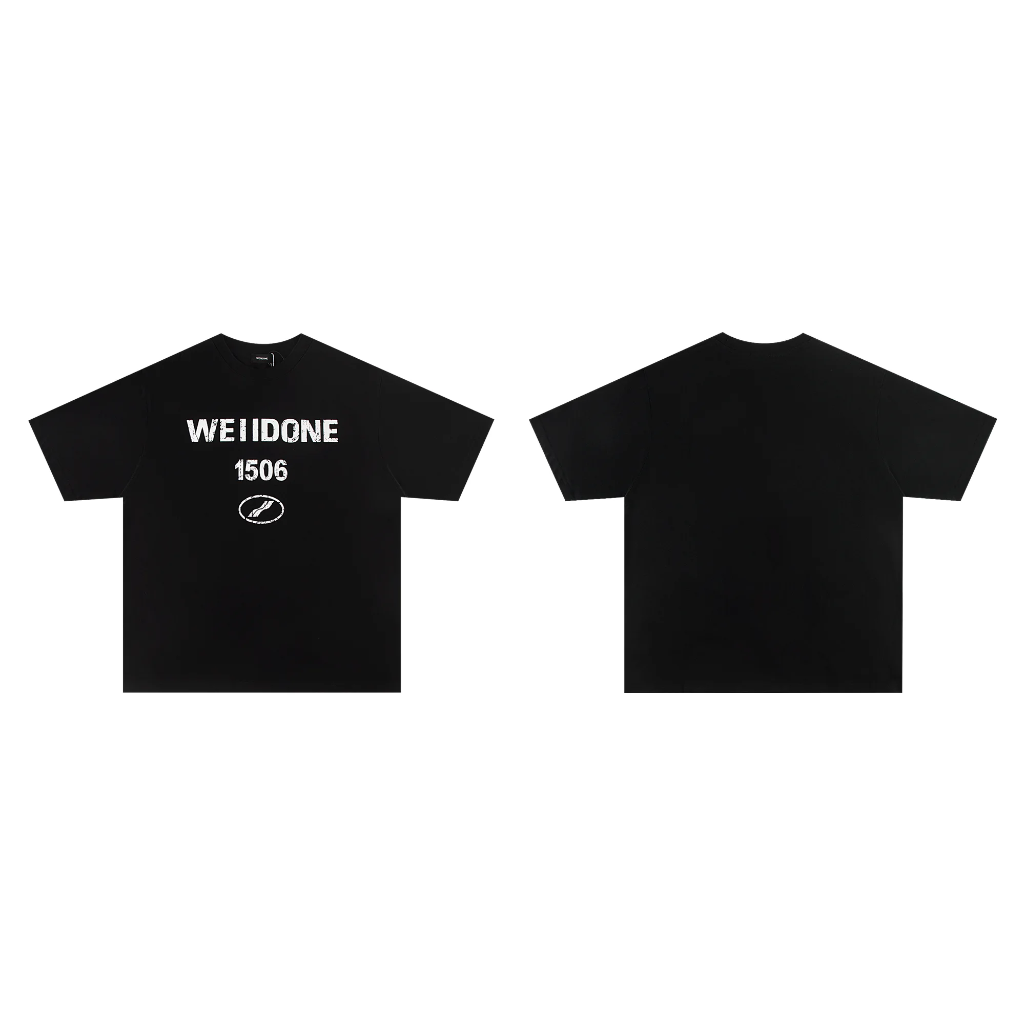 Distressed Logo Print Oversized T-Shirt D9011867