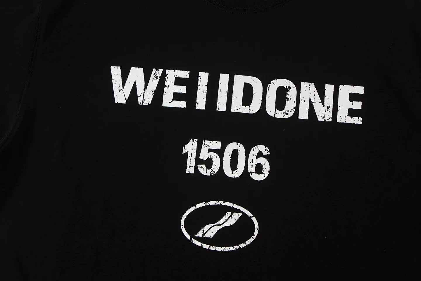 Distressed Logo Print Oversized T-Shirt D9011867 — view 4
