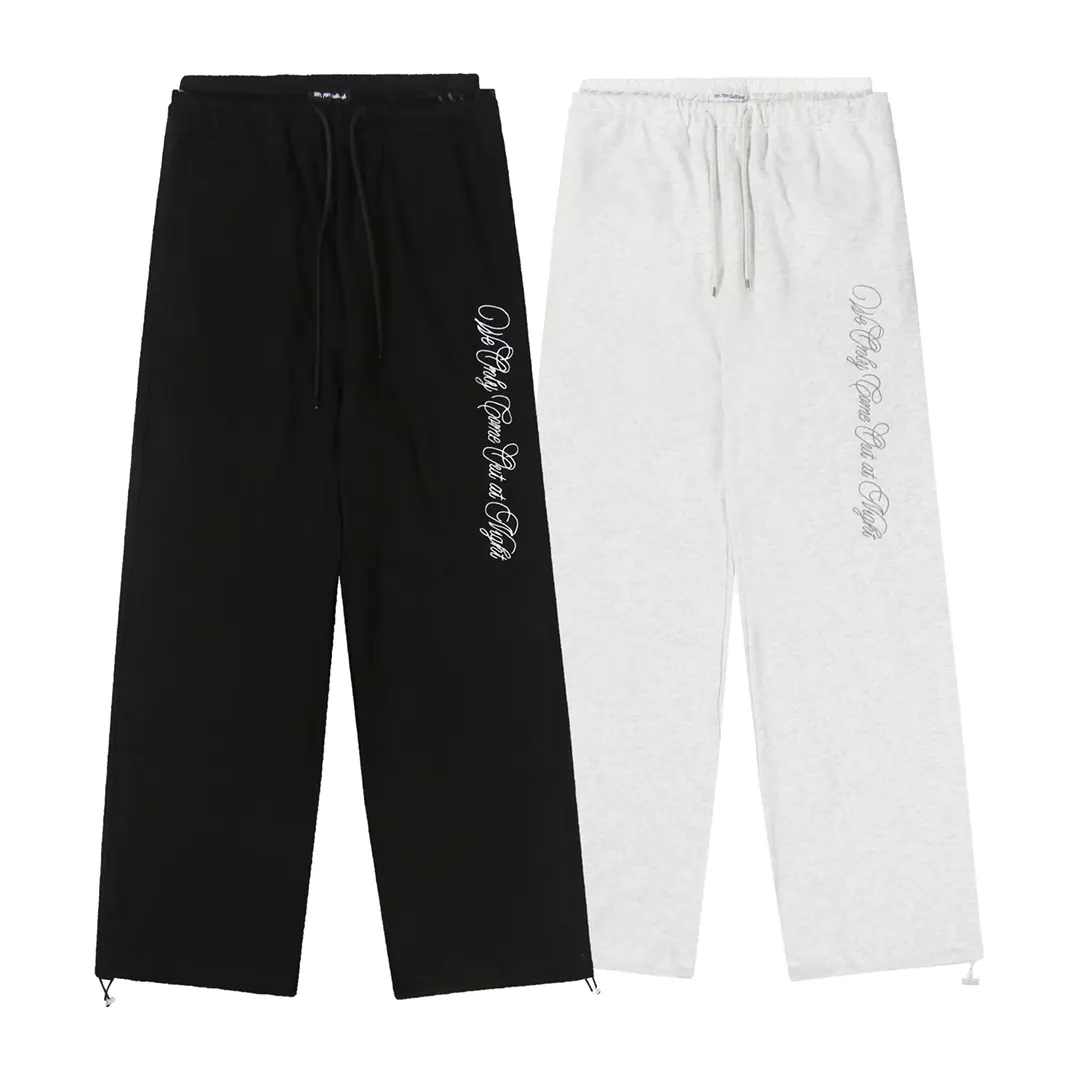Embroidered Wide-Leg Sweatpants D9015998