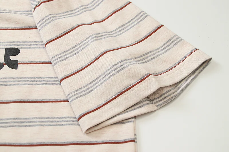Striped Logo-Embroidered Cotton T-Shirt D4515997 — view 7