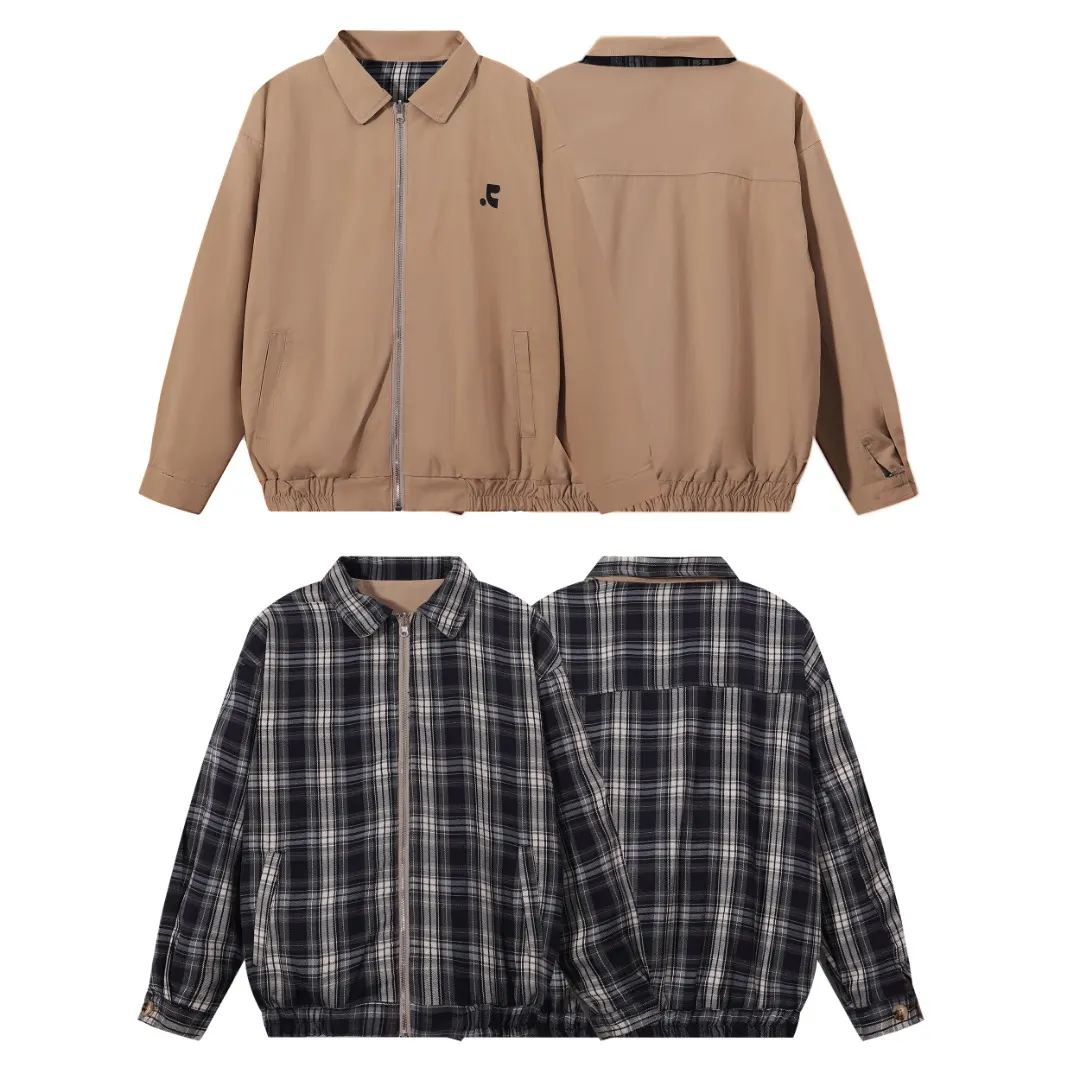 Reversible Plaid Harrington Jacket D11816012