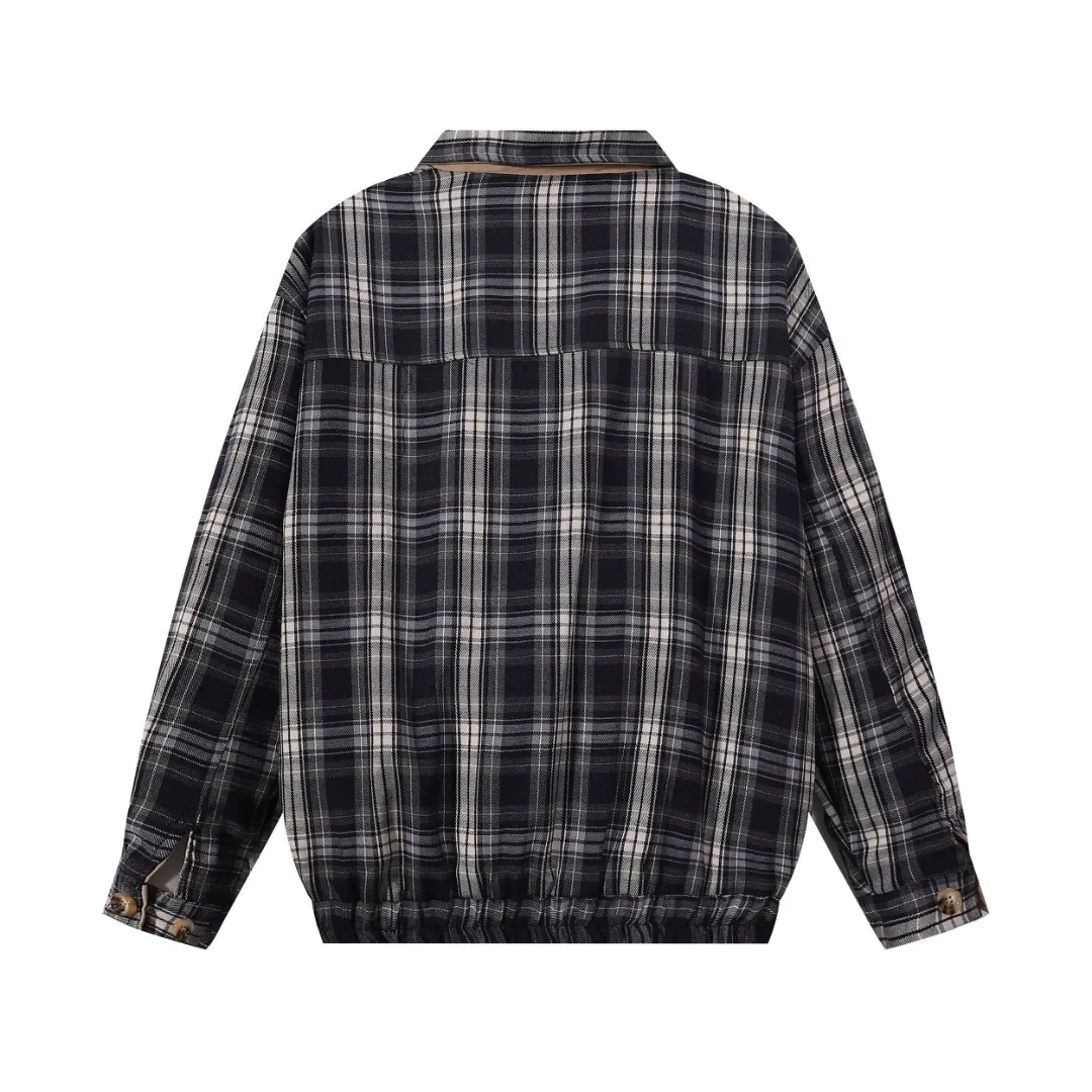 Reversible Plaid Harrington Jacket D11816012 — view 5