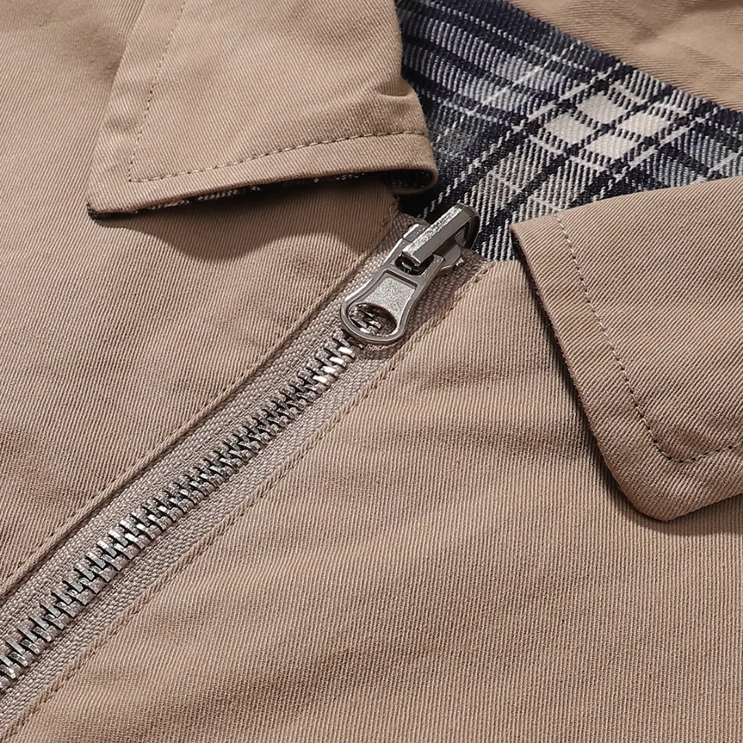 Reversible Plaid Harrington Jacket D11816012 — view 7