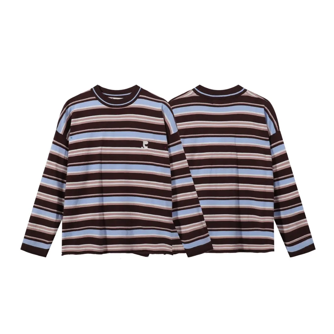 Striped Long-Sleeve Cotton T-Shirt D7516010