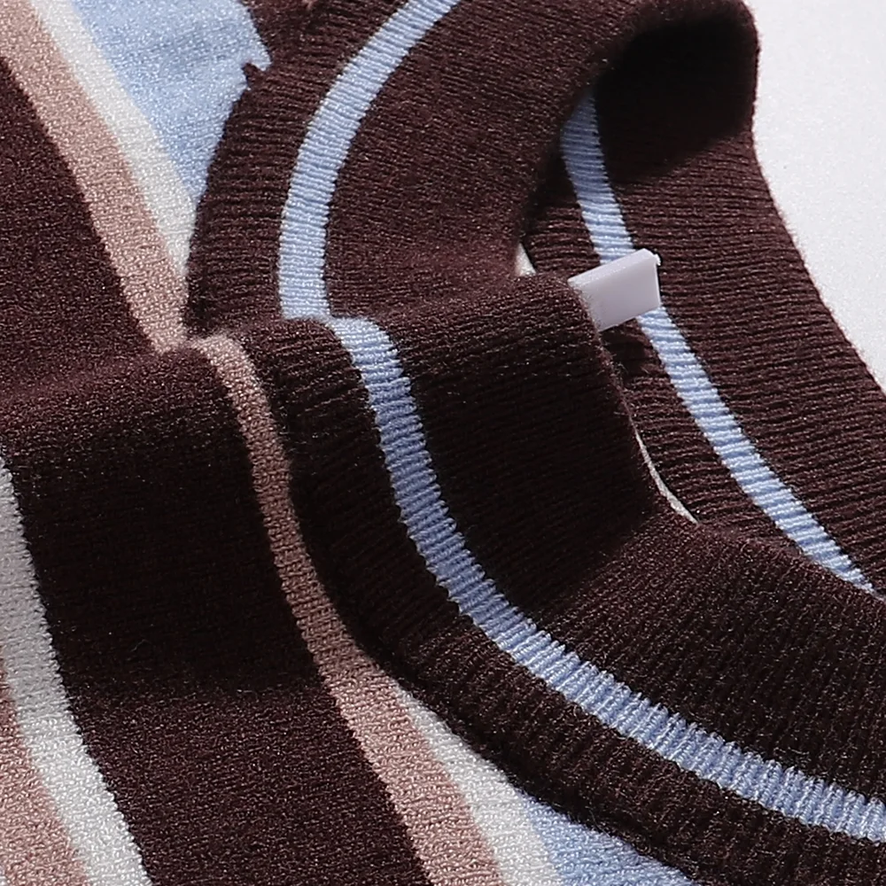 Striped Long-Sleeve Cotton T-Shirt D7516010 — view 6