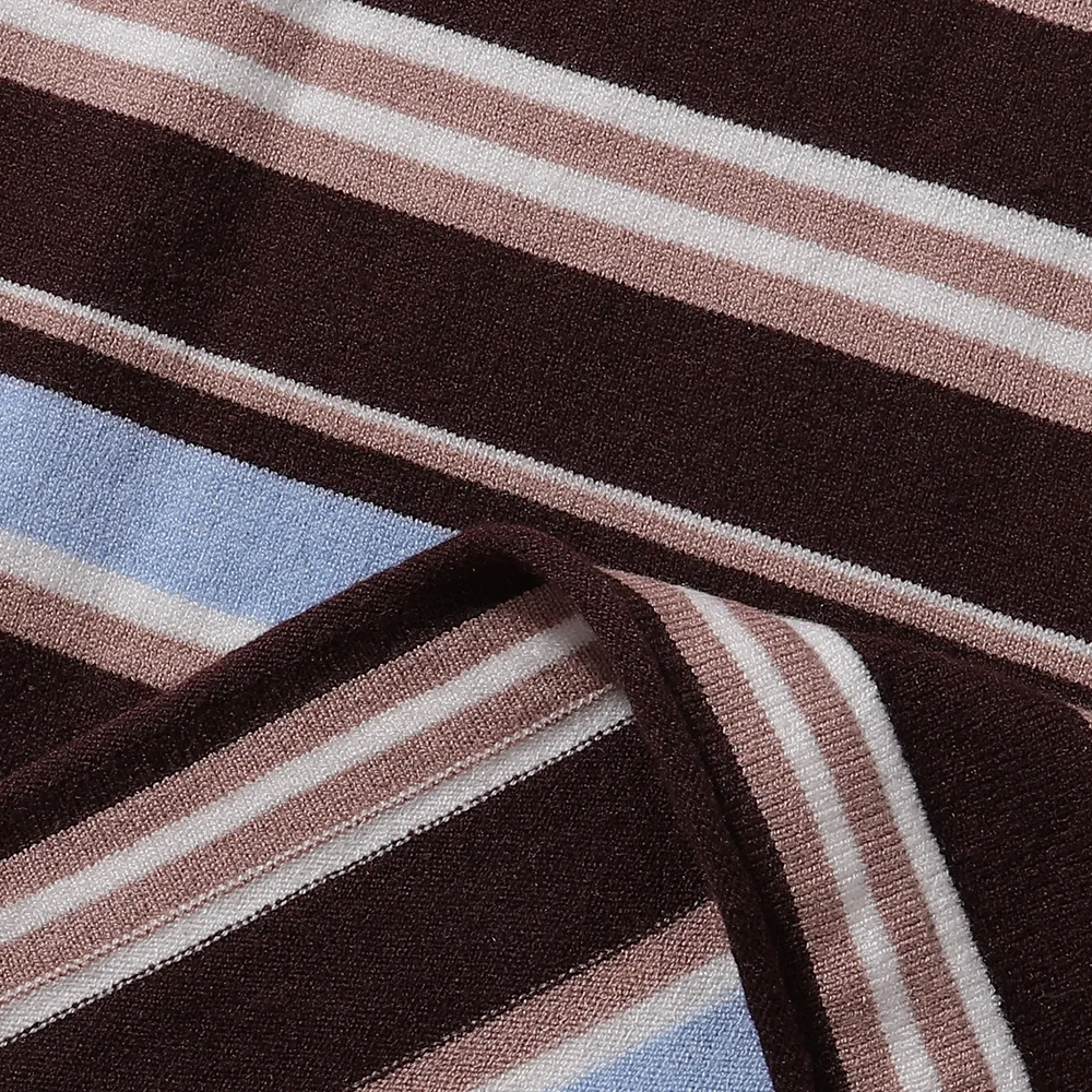 Striped Long-Sleeve Cotton T-Shirt D7516010 — view 7