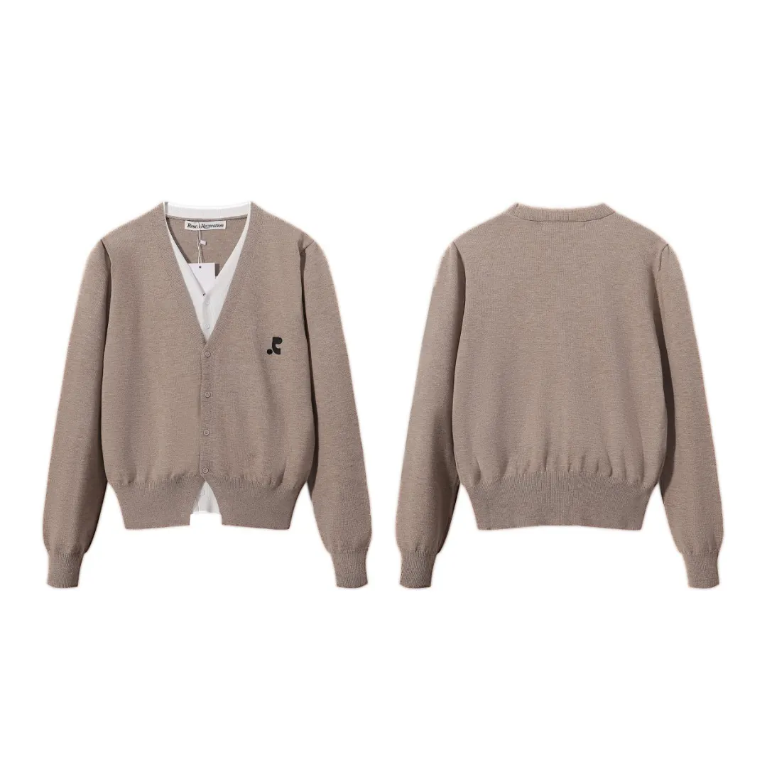 Layered-Effect V-Neck Knit Cardigan D7815985