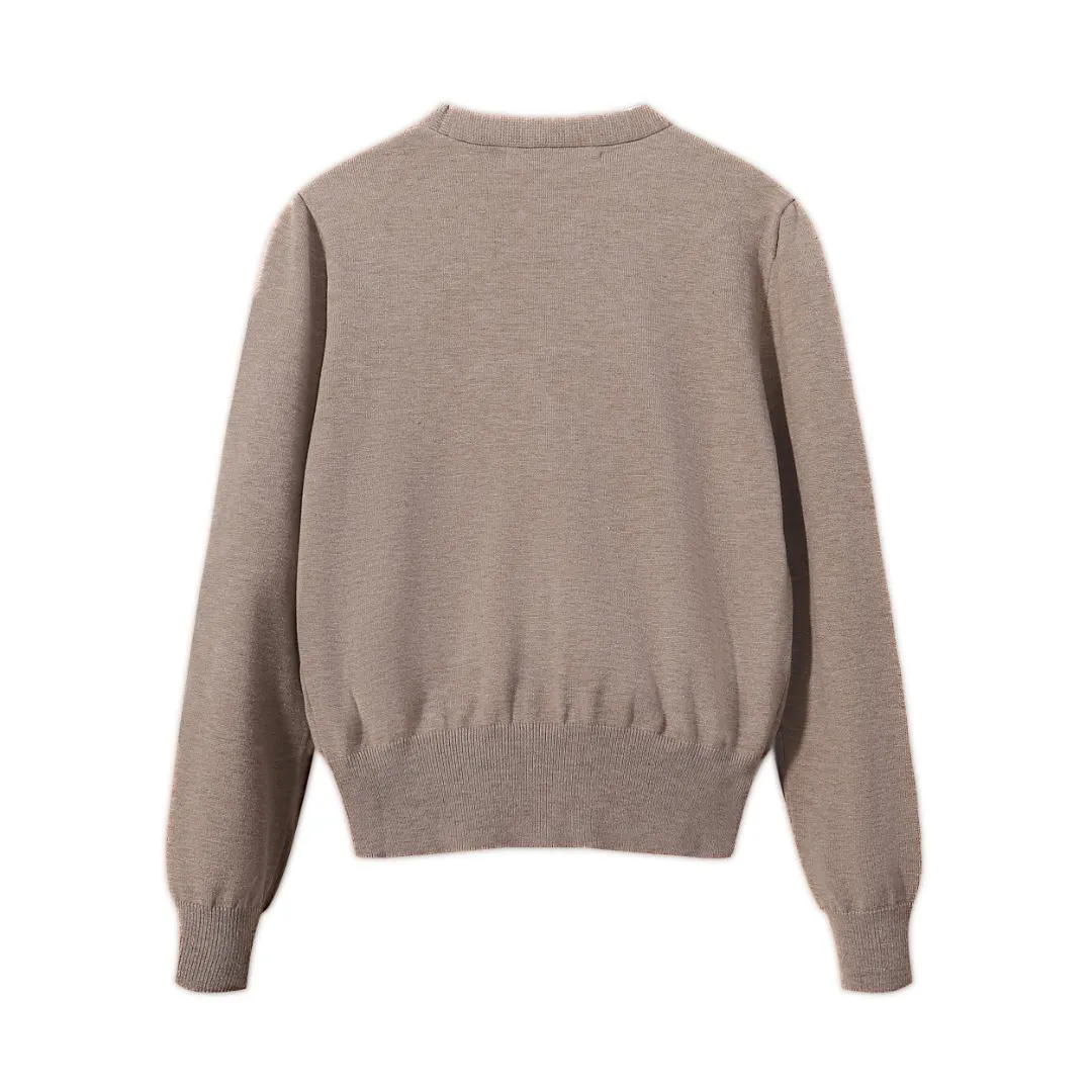 Layered-Effect V-Neck Knit Cardigan D7815985 — view 3