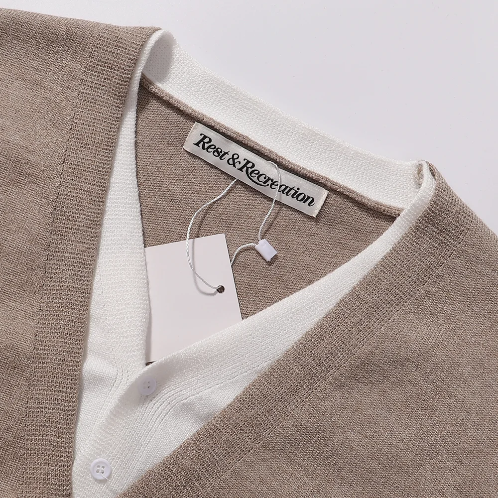 Layered-Effect V-Neck Knit Cardigan D7815985 — view 4