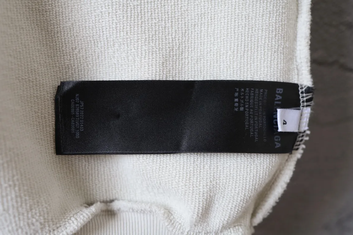 Distressed Logo Print Zip-Up Hoodie D30922628 — view 8