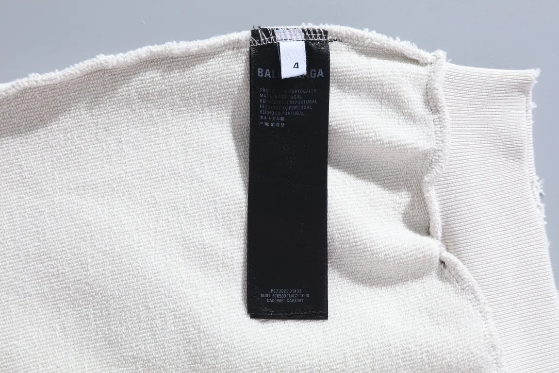 Distressed Logo Print Zip-Up Hoodie D30922628 — view 17