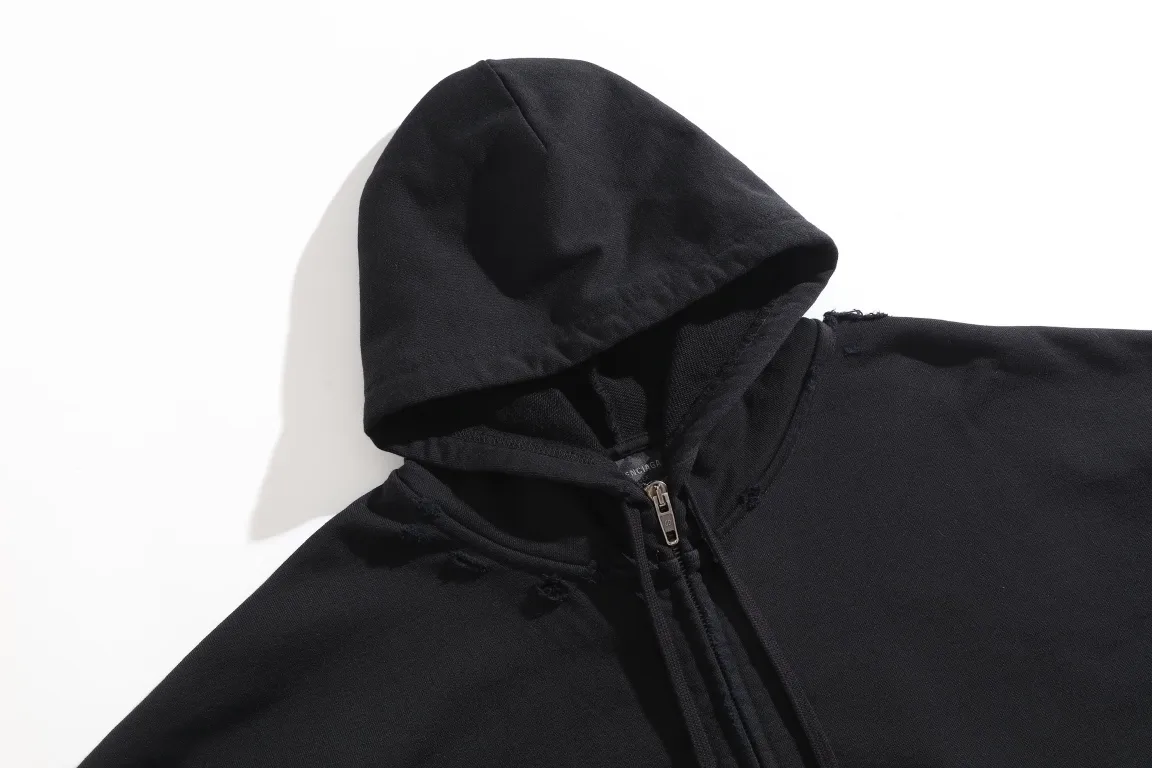 Distressed Tape Logo Zip-Up Hoodie D30922627 — view 14