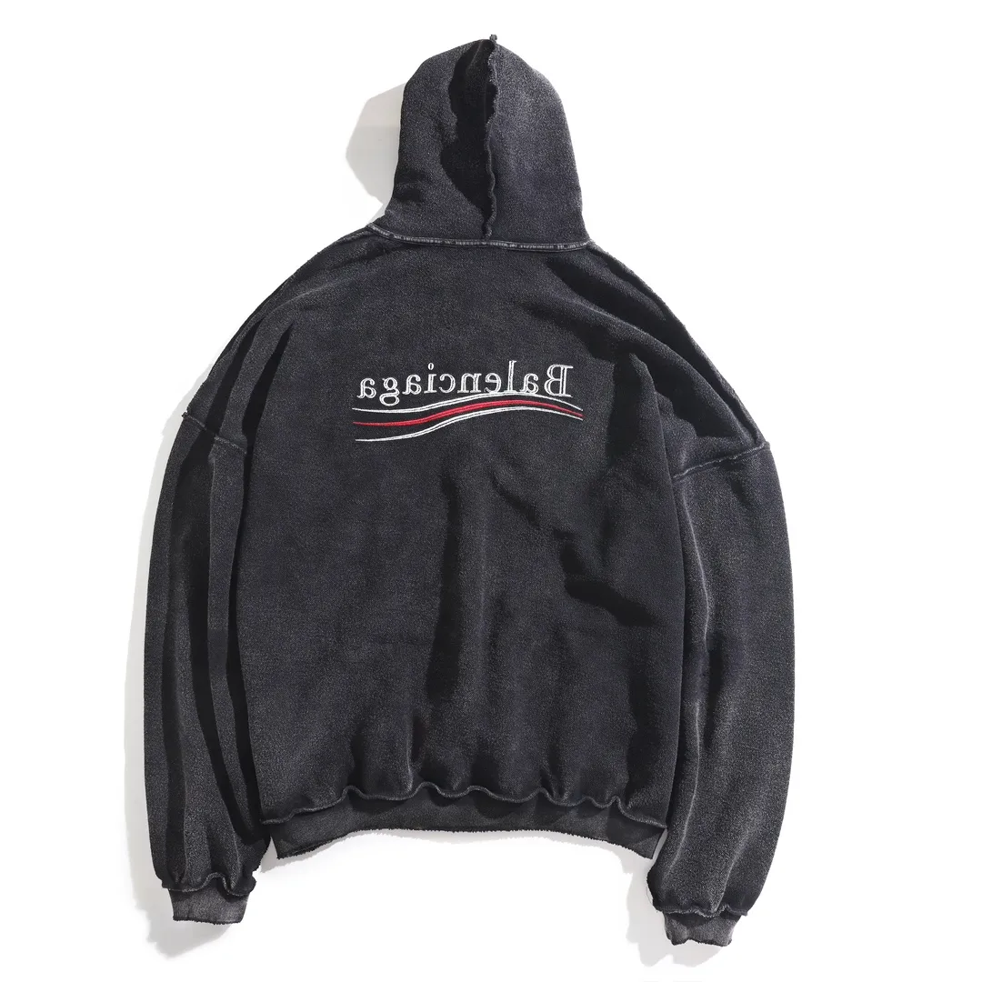 Washed Embroidered Zip-Up Hoodie D30922612 — view 11