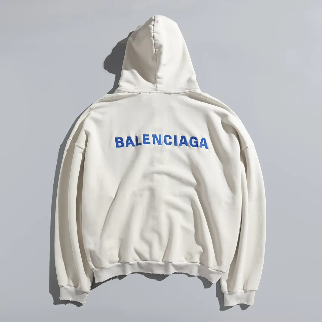 Distressed Logo-Embroidered Zip-Up Hoodie D29922634 — view 11