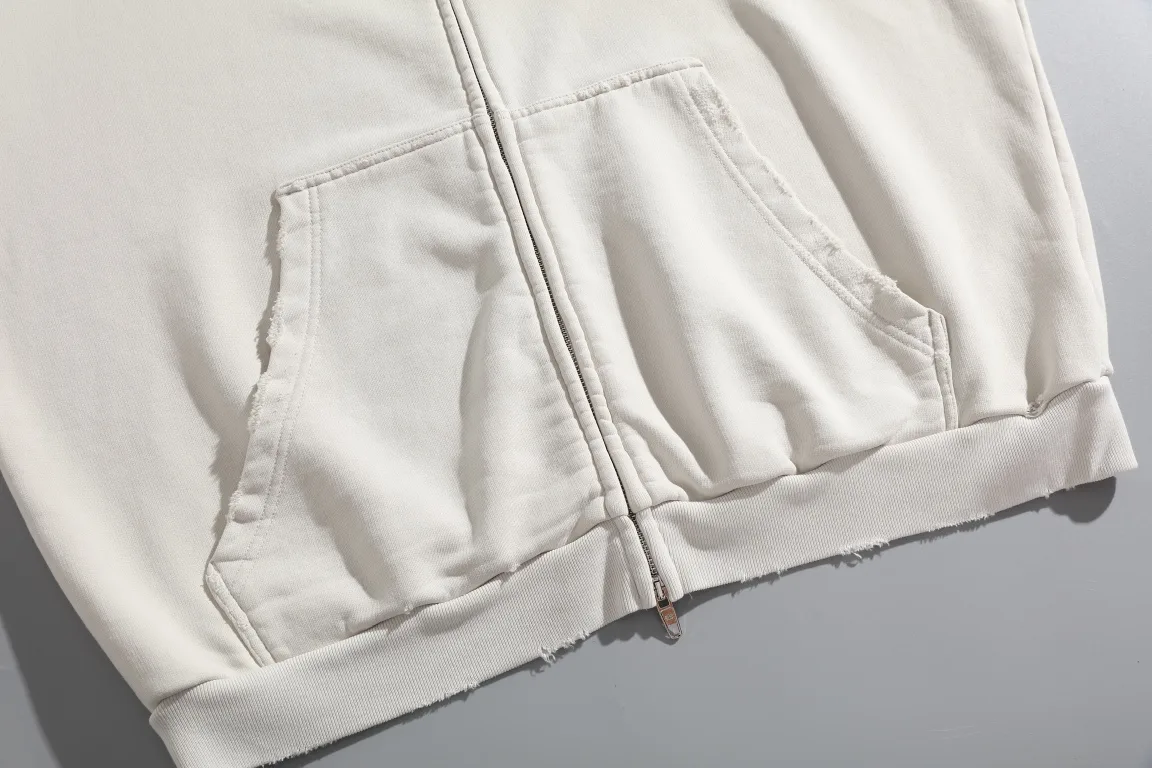Distressed Logo-Embroidered Zip-Up Hoodie D29922634 — view 14