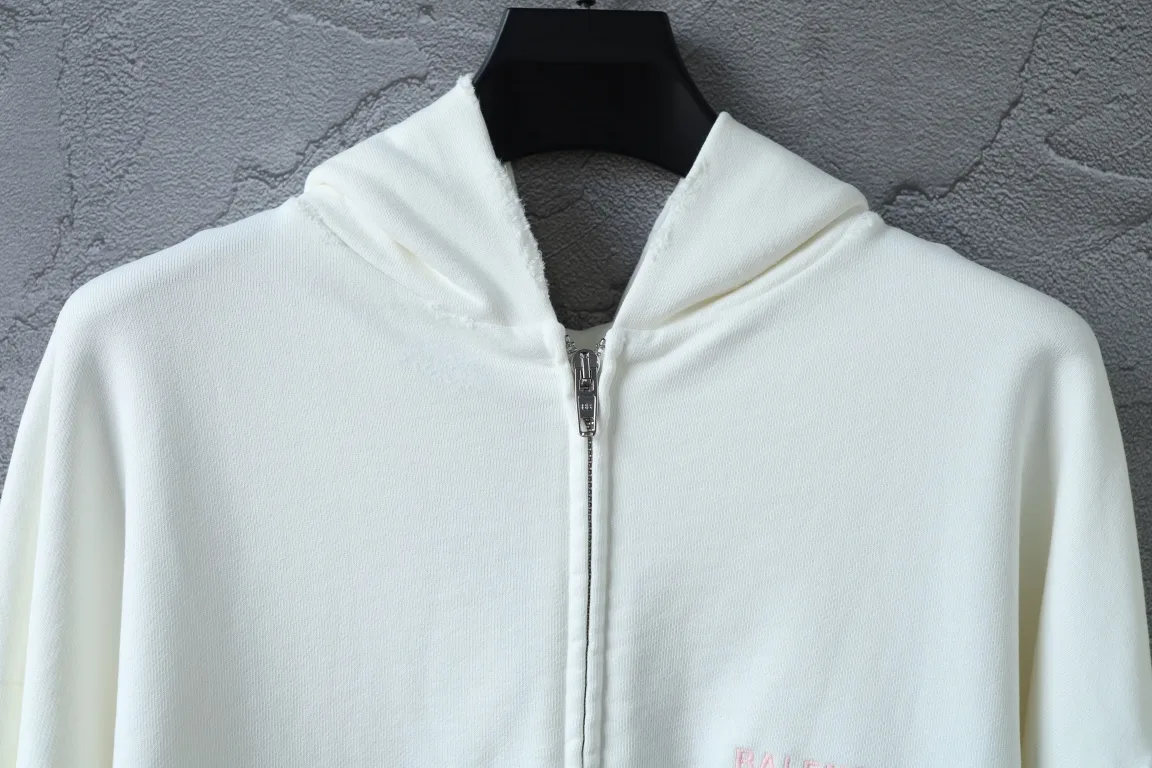 Distressed Logo-Embroidered Zip-Up Hoodie D29922634 — view 24